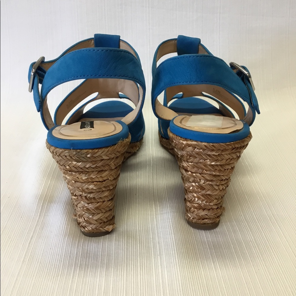 Alex Marie Blue Suede Wedges - Picture 5 of 8